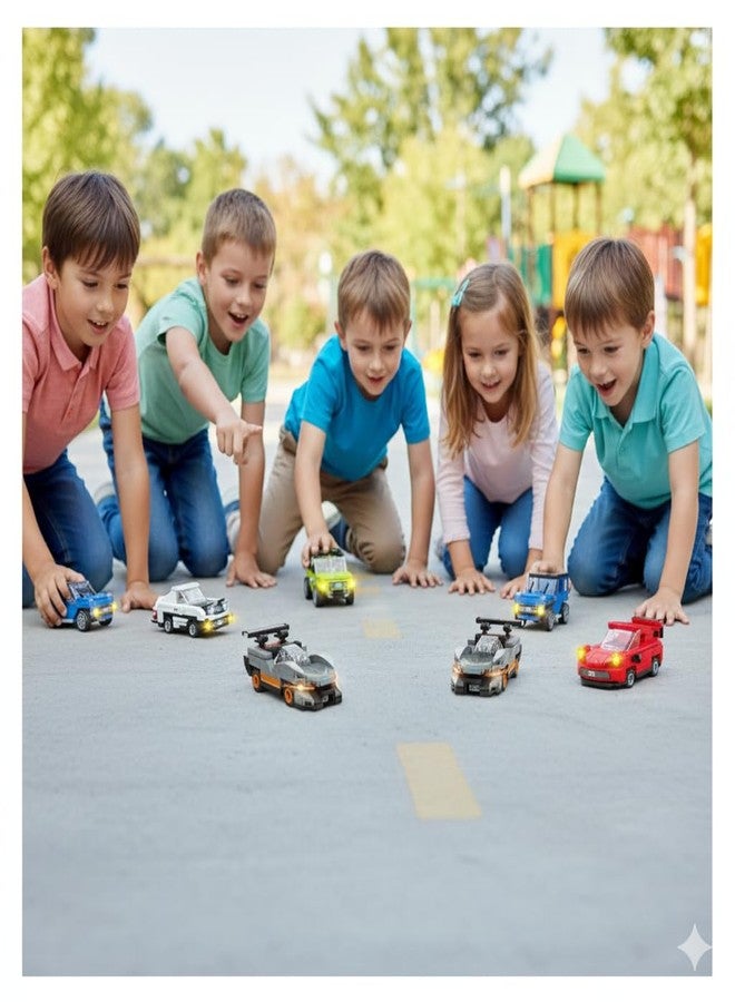 RUZARTH 6-in-1 Mini Car Building Blocks Set for Kids Age 6+ | Pull Back City Vehicles Construction Toy | 3D Assembly Brick Cars for Boys & Girls | STEM Learning Gift (522) - Image 5